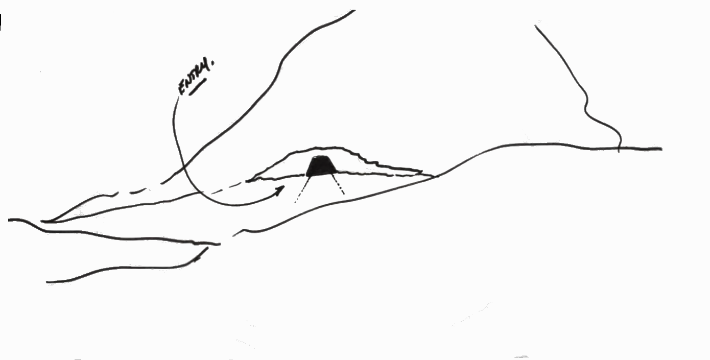 Joseph McMoneagle Mount Zeil black entry sketch